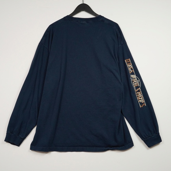Bass Pro Shops Deer Graphic Long Sleeve T-Shirt 2XL Navy Fishing Hunting Camping - Picture 2 of 8